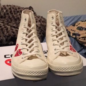 cdg converse multi heart high